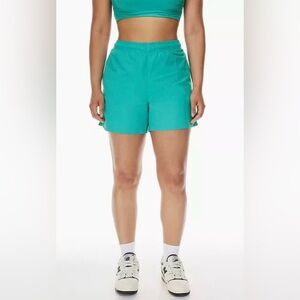 TNA Aritzia Women's Big Easy 5" Athletic Short Teal Medium Workout Gym Active